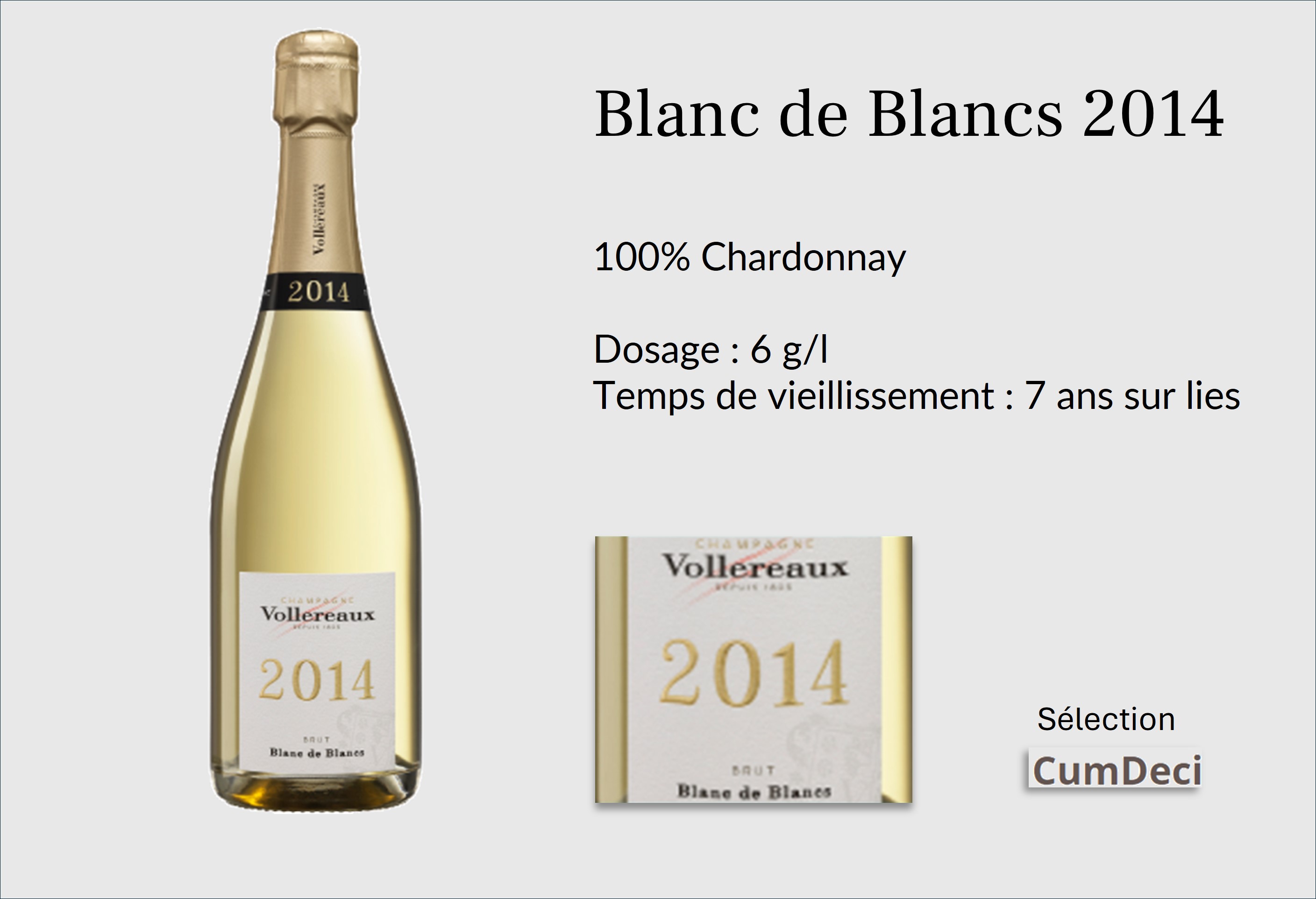 champagne vollereaux brut blanc de blancs 2014