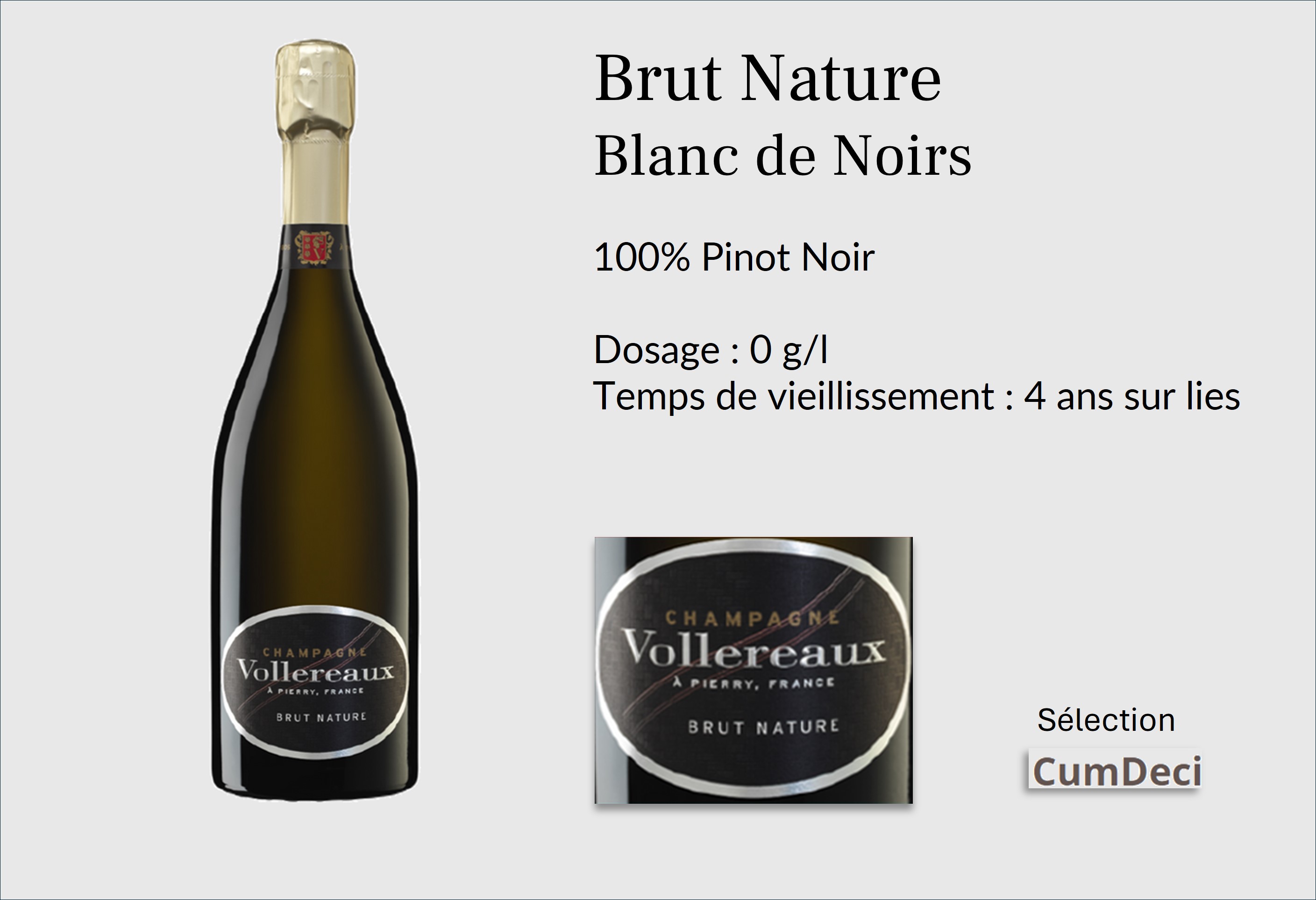 champagne vollereaux brut blanc de noirs