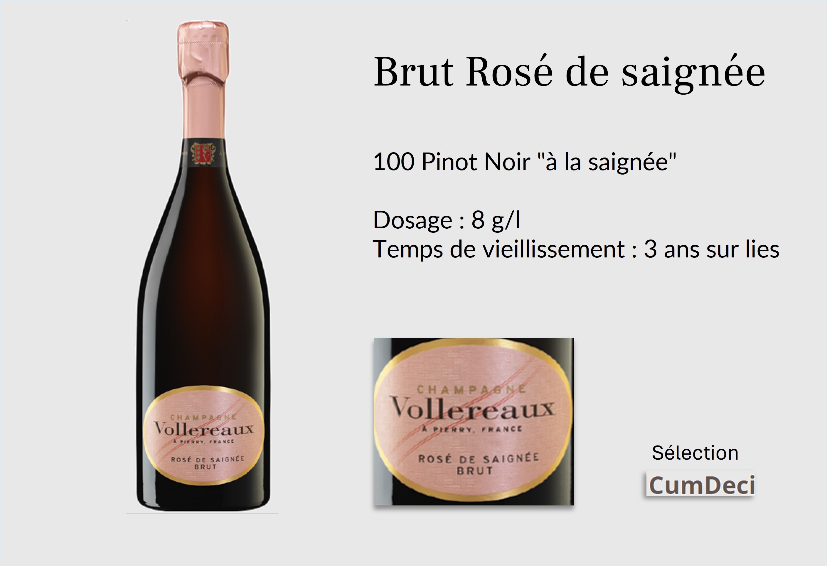 champagne vollereaux brut rose